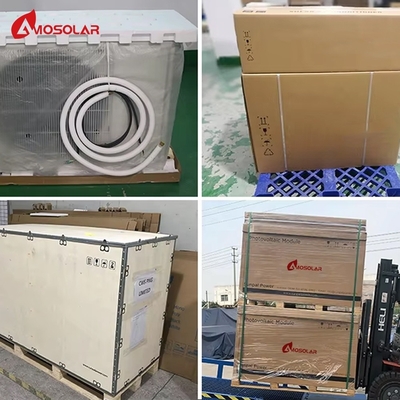 DC AC DUAL POWER 9000 BTU Amosolar Residential Climatizzatore solare con pannello solare