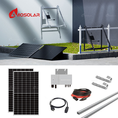 Sistema di supporto a pannelli solari MPPT per balcone Amosolar On Grid Hybrid 800w 1000w 1200w