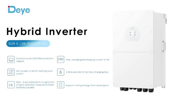 360V Voltaggio di ingresso Deye SUN-12K-SG04LP3-EU Invertitore essenziale per il sistema solare ibrido