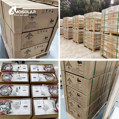 Batteria al litio da 48V 100Ah/200Ah montata su rack per le prestazioni del sistema solare fotovoltaico