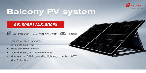 1000w 600w 800w Amosolar SolarUnit EU Stock Garden Balcony Sistema di pannelli solari per la casa