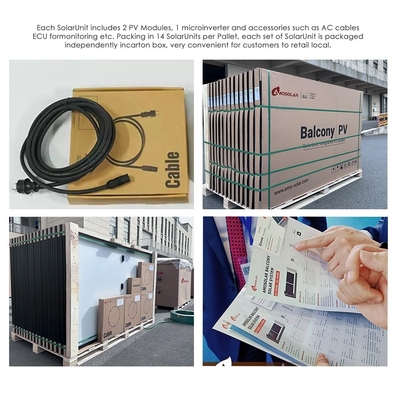 Controller MPPT Amosolar 1000W 600W 800W SolarUnit per la casa sul balcone di rete Kit di sistema solare fotovoltaico