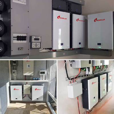 Amosolar 10kwh 5kwh 48v 100ah 200ah Batteria solare al litio per lo stoccaggio a temperatura ambiente