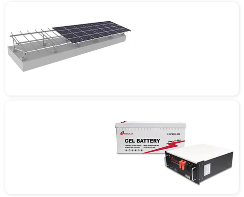 1-50KW batteria agli ioni di litio Amosolar ibrido On-Off Grid Solar Power System Kit per la casa