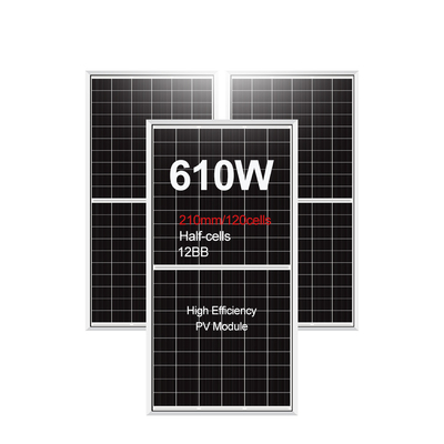 Pannello solare personalizzabile 580W 590W 600W 610W con certificato e dimensione della cella 210mmx210mm