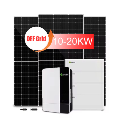 Sistema di energia solare off-grid da 10 kW/20 kW con batteria a piombo e pannello monocristallino