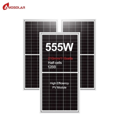 Amosolar Mono 535w-555w pannelli solari con 182mm PERC Mezzo Celle Accetta ordini OEM