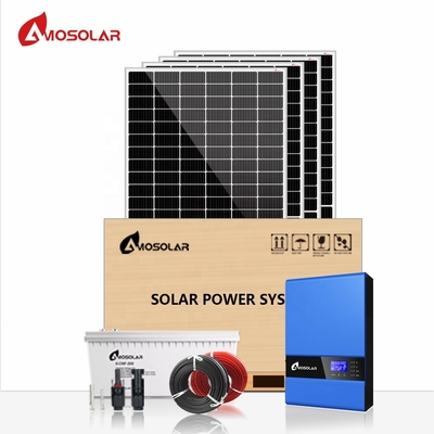 Sistema di energia solare Amosolar da 3 kW con struttura di montaggio personalizzata e funzione off grid