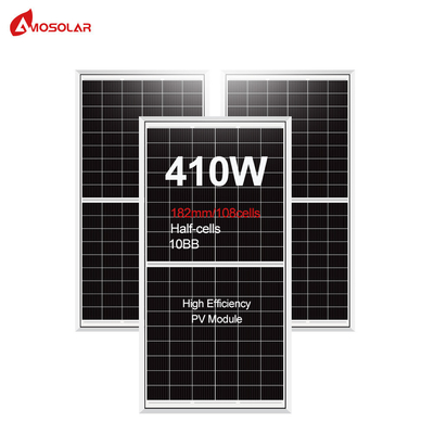 Amosolar 410W Half Cell Monocristalline Solar Panel con box di giunzione IP68