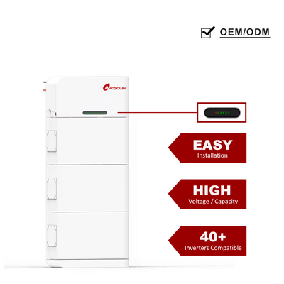 Batteria ad alta tensione 512V Batteria agli ioni di litio con comunicazione Tipo di sistema diviso Impilabile