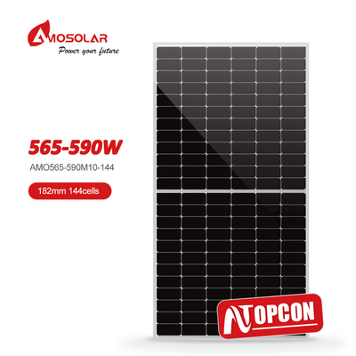 Modulo solare fotovoltaico mono di 182 mm a mezza cella di tipo N 570W 580W 590W con casella di giunzione IP68