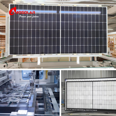 Modulo solare fotovoltaico mono di 182 mm a mezza cella di tipo N 570W 580W 590W con casella di giunzione IP68