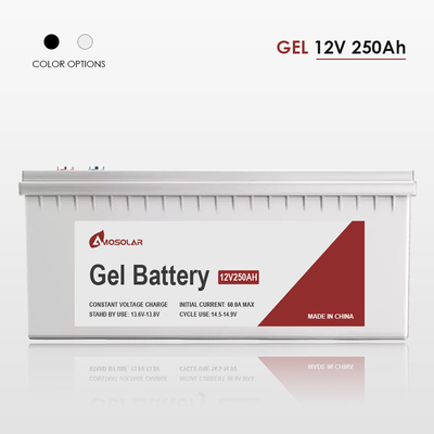 Amosolar Gel Battery 12V 24V 50Ah 100Ah 150Ah 200Ah 250Ah per sistema di accumulo solare
