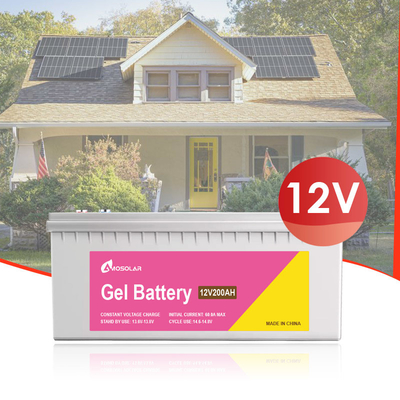 Amosolar 12V 24V 50Ah 100Ah 150Ah 200Ah 250Ah 500Ah Batteria tipo gel OEM/ODM accettata