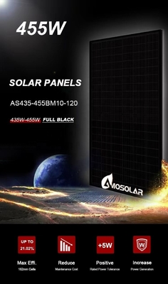 Amosolar 440W 450W 460W 1000W pannello solare monocristallino con casella di giunzione IP68