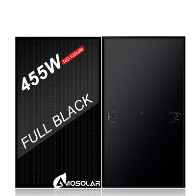 Amosolar 410w 420w 430w 550w pannello solare tipo N tutto nero con efficienza del pannello del 21%
