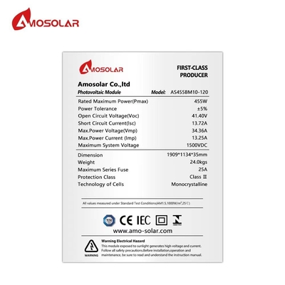 Kit di pannelli solari Amosolari da 460w con design plug and play e telaio in alluminio anodizzato