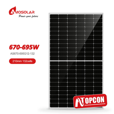 pannelli solari monocristallini amosolari da 210 mmx210 mm con modulo fotovoltaico di grado A di dimensione di cella N-TYPE