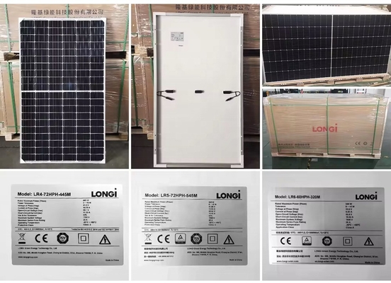 Moduli fotovoltaici Longi Hi-Mo6 Mono 420w 410w 585w 590w per il sistema di configurazione dei pannelli solari