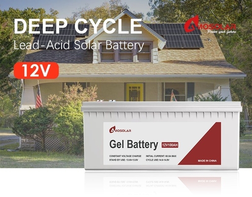 Amosolar Batteria ad acido piombo ad alta capacità 12V 24V 100Ah 200Ah per sistema di energia solare