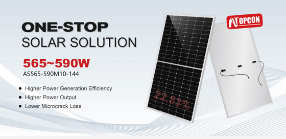 590Watt Amosolar A Livello 150mm pannello solare di tipo N con 22,83% di efficienza da cinese