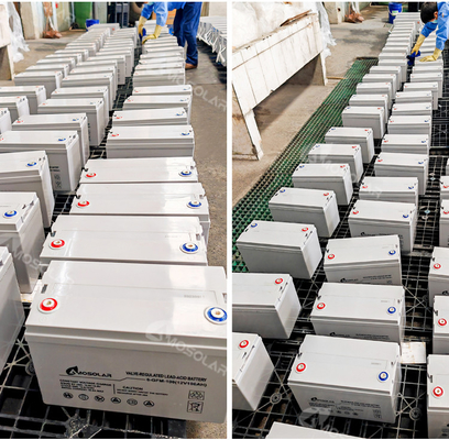 Batteria solare Amosolar 12V Gel 100Ah 150Ah 200Ah 250Ah per la conservazione a temperatura ambiente