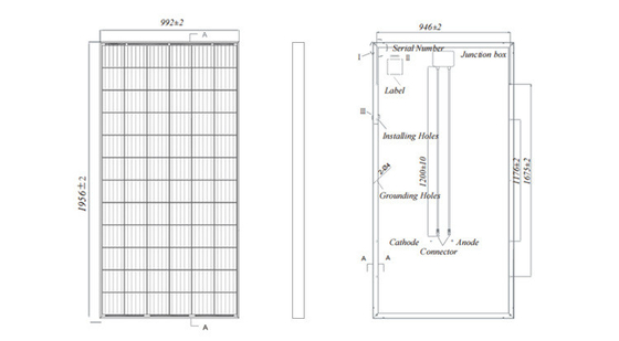 18.3% 24v 36v 330w 340w 350w 400w pannello solare fotovoltaico per sistema di montaggio domestico