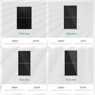 Pannello solare a lungo termine di tipo N 580W 585W 590W 595W con vetro ad alta trasparenza da 30 e oltre