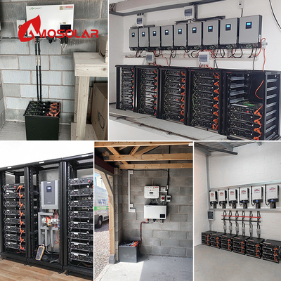 100Ah 200Ah Deep Cycle 5KW 10KW 48V 51.2V Server Rack Mount Home Batteria di accumulo solare