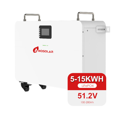 51.2V Energy Storage 5kwh 10kwh Lifepo4 Batteria al litio per sistemi solari da Amosolar