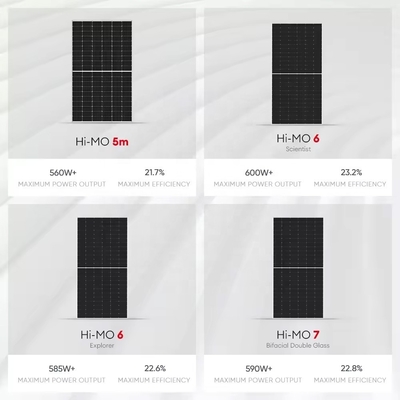 Longi Hi-MO6 435w 440w 445w Moduli fotovoltaici monofaciali 182mmx182mm per sistema solare fotovoltaico domestico