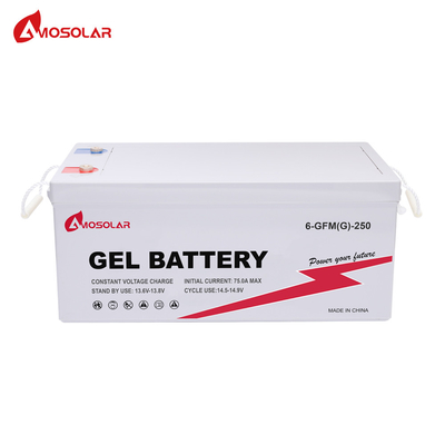 Batteria a gel sigillato per la conservazione solare domestica 12V 100AH 250AH Deep Cycle GEL Lead Acid