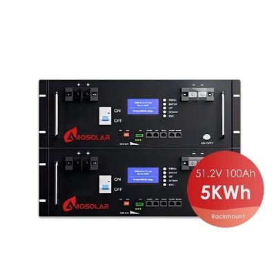 Lifepo4 inverter solare ibrido da 48V con batteria montata sul portabatterie da 51.2V 100ah 200ah