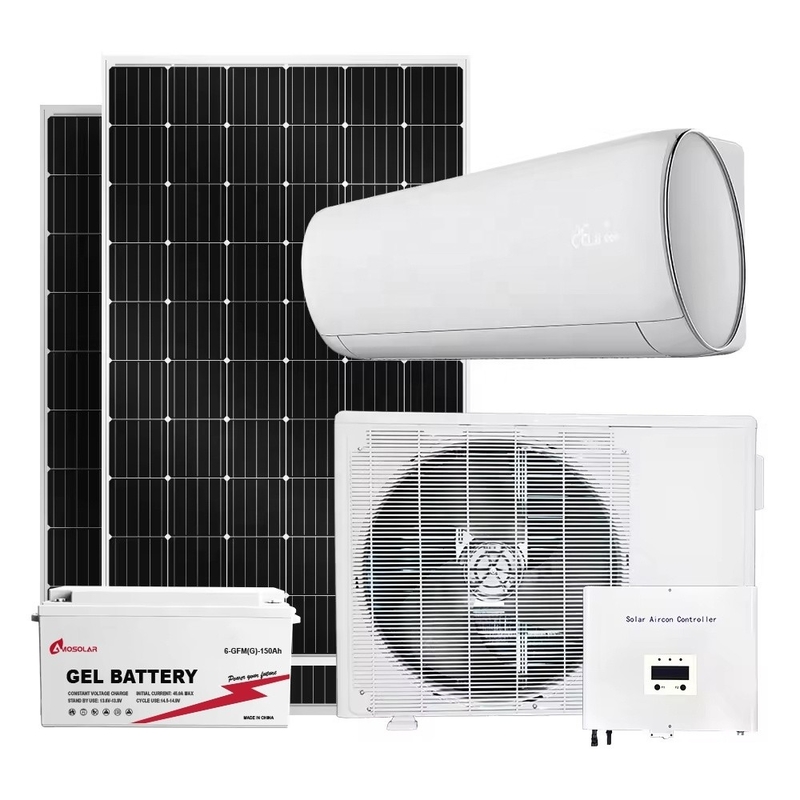DC AC DUAL POWER 9000 BTU Amosolar Residential Climatizzatore solare con pannello solare