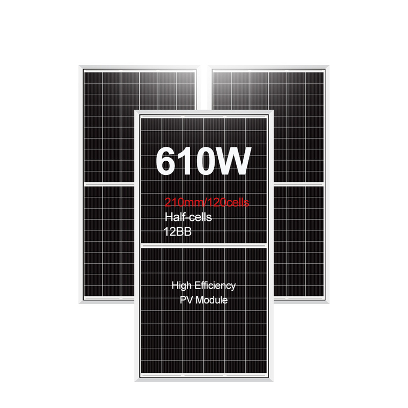 Pannello solare personalizzabile 580W 590W 600W 610W con certificato e dimensione della cella 210mmx210mm