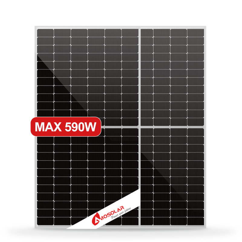 Modulo solare fotovoltaico mono di 182 mm a mezza cella di tipo N 570W 580W 590W con casella di giunzione IP68