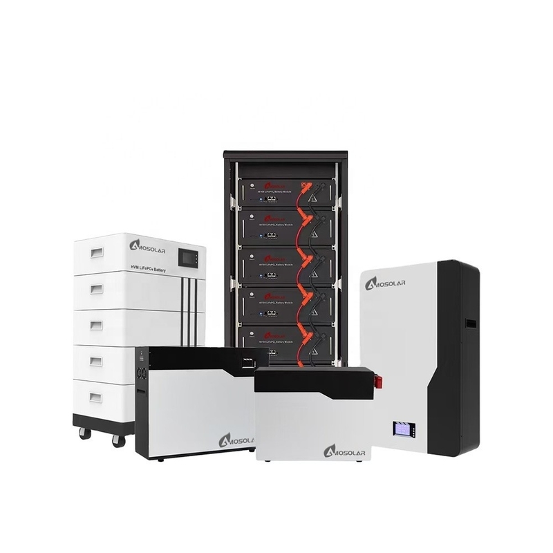 Amosolar 24v 48v 100ah 200ah 5kwh 10kwh 20kwh Batteria Lifepo4 per il backup dell'energia solare