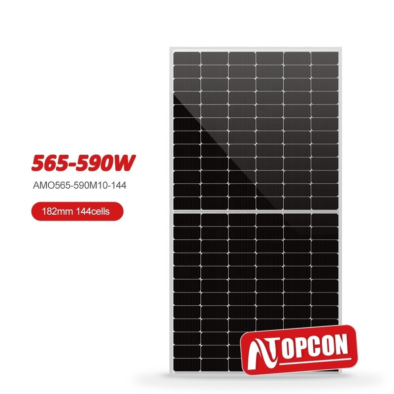 Amosolar Half Cut 182mm Cell 565w 570w 575w 580w 585w 590w pannello fotovoltaico per il sistema solare