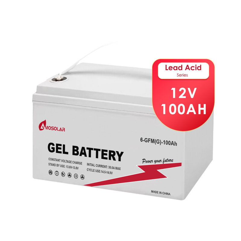 Batteria solare Amosolar 12V Gel 100Ah 150Ah 200Ah 250Ah per la conservazione a temperatura ambiente